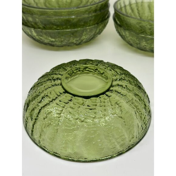 VTG Anchor Hocking Soreno Glass Bowl 6"x1.75" Set-of-6 Crinkle Cereal Bowl - Picture 7 of 9